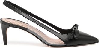 Red(v) 60mm slingback leather pumps - women - Calf Leather/Calf Leather/Calf Leather - 39.5 - Black