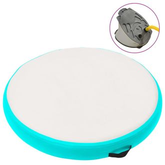 vidaXL Esterilla Inflable De Gimnasia Y Bomba Pvc Verde 100x100x20 Cm Vidaxl