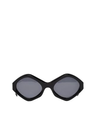 Kiko Kostadinov Midnight Blue Elongated Oval Acetate Sunglasses