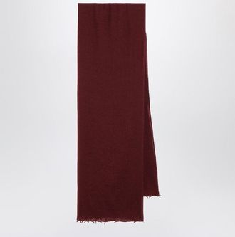 Destin Bordeaux Silk And Cashmere-Blend Scarf
