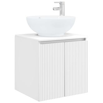 vidaXL Vanidad Con Lavabo De Pared Blanco 49,5 X 44,5 X 65 Cm Vidaxl
