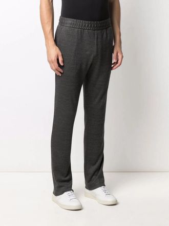 Ferragamo Virgin Wool-Linen Blend Trousers - Gray
