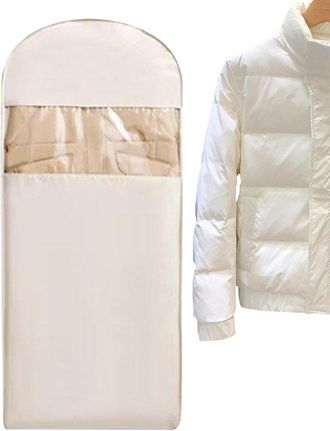 OEM Bolsa Para Ropa - Bolsa De Almacenamiento - Ahorra Espacio - Cremallera Autocompresiva - Ajustable - Color Crema