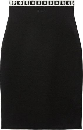 Versace Medusa Renaissance Gebreide Kokerrok - Dames - Kokerrokken - Zwart - S - Rokken