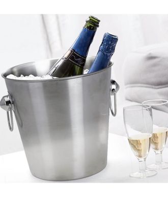 Trade Shop Trade Shop - Vajilla De Champagne De Puerta De Hielo En Acero Inoxidable Con Asas