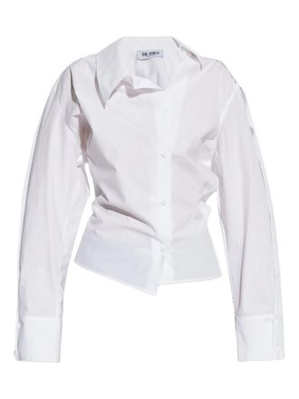 The Attico White Structured Fit Plain Shirt
