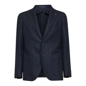 Tagliatore Heren, Jassen, Blauw, Maat: 2XL Wol