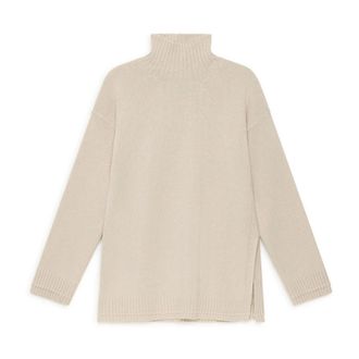 Maliparmi Turtlenecks, female, Beige, Size: XS Cashmere Merinos Knitwear