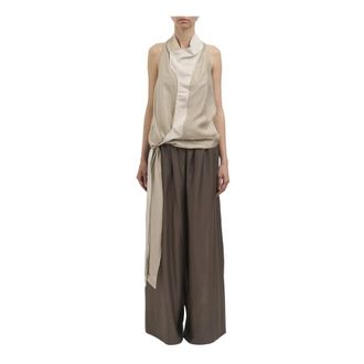 Entire studios Tank Top Fluid Shell - Dames - Blouses - Beige - XS - Overhemden