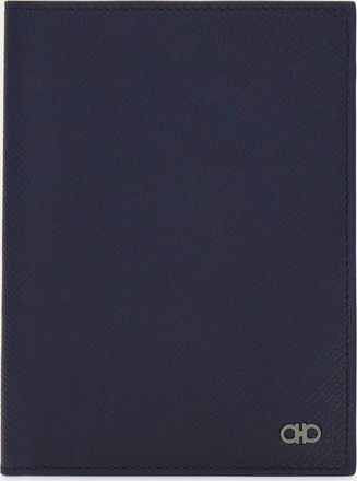 Ferragamo Men Gancini Passport holder Blue