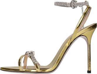 Gedebe Imaan Sandaal - Dames - Sandalen met hakken - Geel - 37 EU - Leer - Schoenen