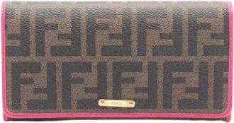 Fendi Pre-owned Vintage Lange Portemonnee (Bi-fold) - Dames - Vintage Accessoires - Bruin - ONE Size - Leer - Vintage