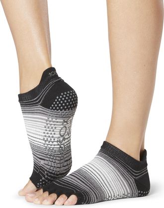 ToeSox HT Low Rise Yoga Grip Socks, Static, M