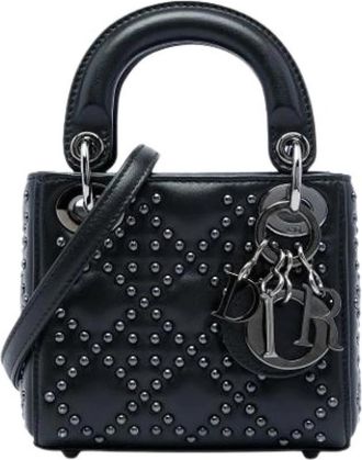 Dior Pre-owned Lady Satchel - Dames - Vintage Handtas - Zwart - ONE Size - Leer - Vintage