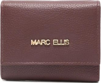 Marc Ellis Portafoglio in pelle con placca logo - Marrone