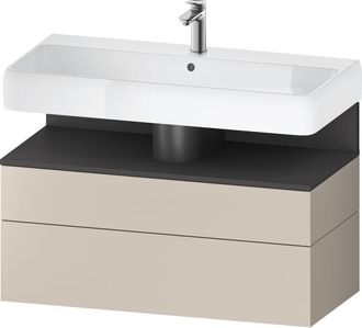 Duravit Duravit - Qatego Mueble Bajo Lavabo, 1 Extra&iacute;ble Y 1 Caj&oacute;n