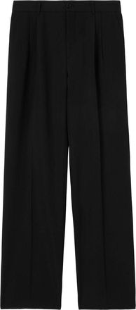 Burberry wide-leg pleated trousers - men - Cupro/Wool - 48 - Black