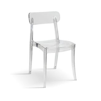 Konte Design Lote de 4 sillas de polipropileno transparente, apilables