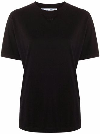 Off-white Arrow short-sleeve T-shirt - women - Cotton - M - Black