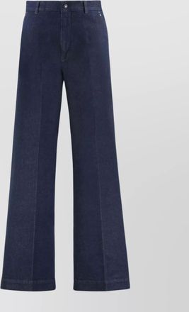 Moncler trousers wide-leg denim front back pockets