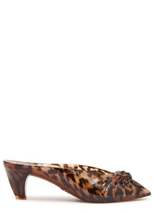 Chlo&eacute; 55 Jungle-print Peep-toe Jelly Mules - Black Other - 40 (IT40/ UK7)