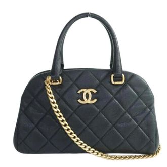 Chanel Pre-owned Matelasse Handtas - Dames - Pre-owned - Zwart - Maat: ONE Size Leer