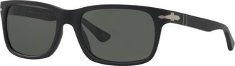 Persol Polarized Grey Rectangular Mens Sunglasses PO3048S 900058 58