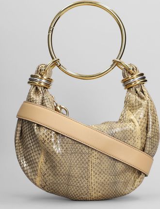 Chloé Hobo Bag Shoulder Bag In Beige Leather