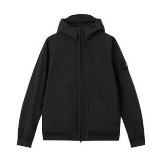Stone Island Soft Shell-R E.dye Technology Jacket - Heren - Jassen - Zwart - Maat: 2XL Poliester