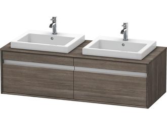 Duravit Duravit Ketho Mueble De Pared 6797, 2 Extra&iacute;bles, 1400mm, Para 2 Lavabos Empotrados, A Ambos Lados, Color (frente/cuerpo): Pino Terra Decor - Kt6797b5