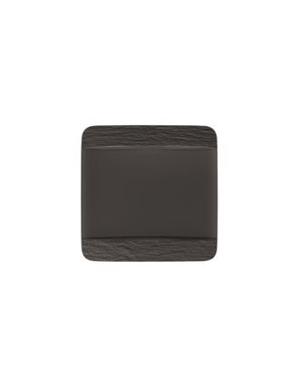 Villeroy & Boch 6 Assiette Plate Carr&eacute; 28 Cm Noir - Manufacture Rock - Villeroy Et Boch