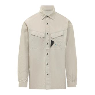 Kl&auml;ttermusen Syn LS Shirt - Heren - Casual Overhemden - Beige - XS - Leer - Overhemden