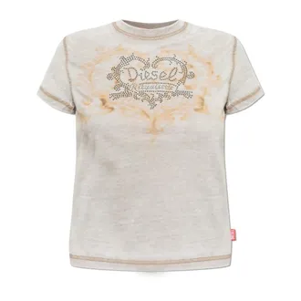 Diesel Dames, Tops, Grijs, Maat: M Katoen