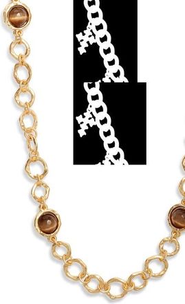 Karine Sultan Mocha Station Necklace in Gold at Nordstrom