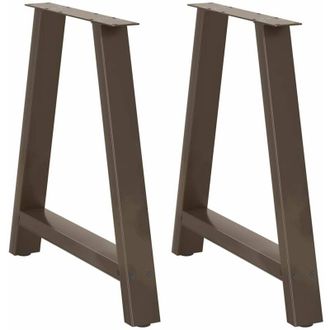 vidaXL Vidaxl - Patas Para Mesa De Comedor En Forma De A (2 Unidades, 70 X 72-73 Cm, Acero)