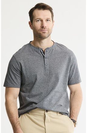 J.A.C.H.S. Luxe Knit Short Sleeve Henley Shirt in Black at Nordstrom, Size Xx-Large