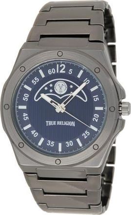 True Religion Buddha Moon Bracelet Watch, 43mm in Navy/Gunmetal at Nordstrom Rack