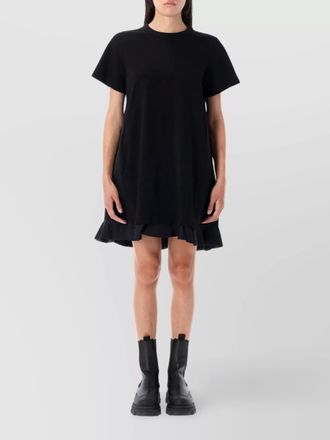 sacai midi dress t-shirt back nylon