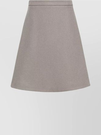 Ami wool blend a-line midi skirt