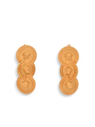 Versace Tribute Brass Earrings