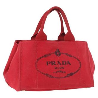 Prada Pre-owned Canvas prada-bags - Dames - Pre-owned - Rood - Maat: ONE Size