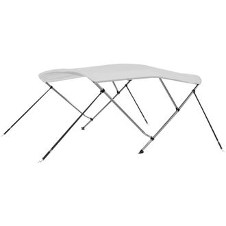 vidaXL Toldo Bimini De 3 Arcos Blanco 183x160x137 Cm Vidaxl