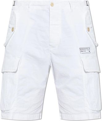 Dsquared2 Shorts met meerdere zakken en riemlussen - Heren - Korte Broeken - Wit - 2XL - Katoen - Korte Broeken