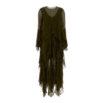 Zimmermann Maxi Dresses, female, Gray, XS, Memento Cascading Maxi Dress
