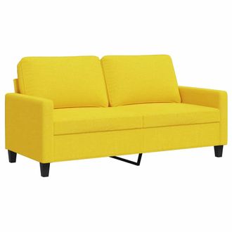 vidaXL Sof&aacute; De 2 Plazas De Tela Amarillo Claro 140 Cm Vidaxl