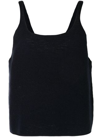 Tibi scoop neck boiled wool sweater - women - Merino - S - Blue