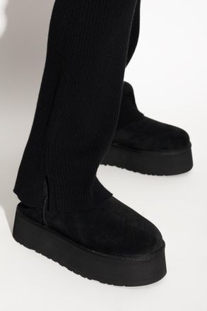 UGG Platform Snow Boots Classic Mini Dipper, Womens, Black