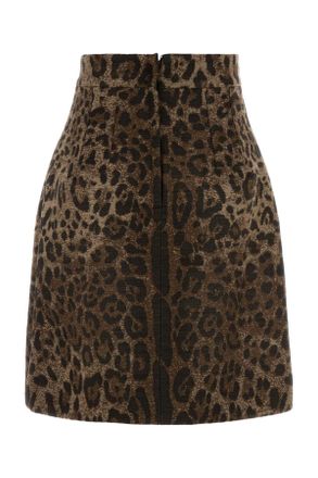 Dolce & Gabbana Womens Embroidered Wool Skirt Leo Gonne