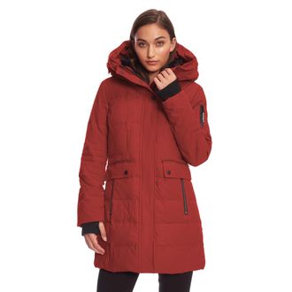 Alpine North KOOTNEY - Vegan Down Mid-Length Parka Coat in Crimson at Nordstrom, Size X-Large