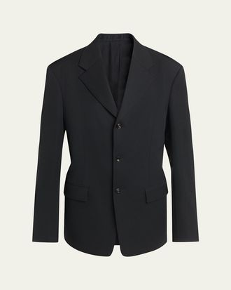 Bottega Veneta Oversized Single-Breasted Wool Blazer